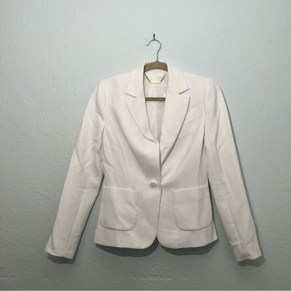 TRINA TURK Wo Marat Twill Blazer - White - Picture 1 of 3